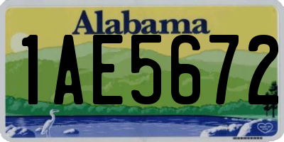 AL license plate 1AE5672