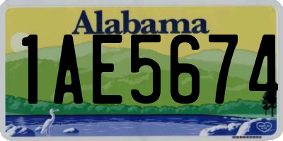 AL license plate 1AE5674