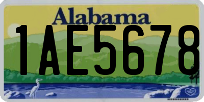 AL license plate 1AE5678