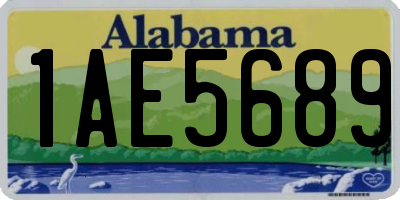 AL license plate 1AE5689