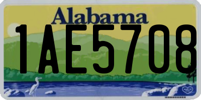 AL license plate 1AE5708