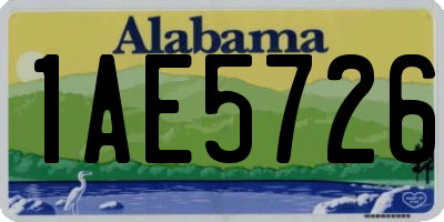 AL license plate 1AE5726