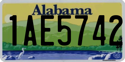 AL license plate 1AE5742