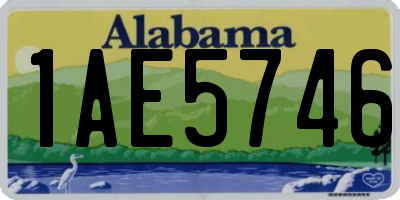 AL license plate 1AE5746