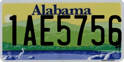 AL license plate 1AE5756