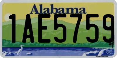 AL license plate 1AE5759