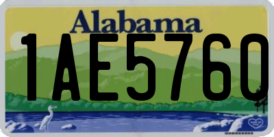 AL license plate 1AE5760