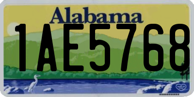 AL license plate 1AE5768