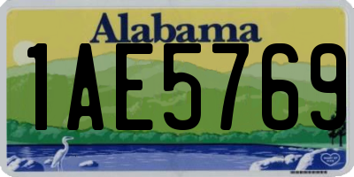 AL license plate 1AE5769