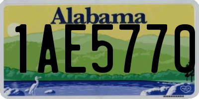 AL license plate 1AE5770