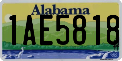 AL license plate 1AE5818