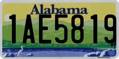 AL license plate 1AE5819