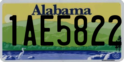 AL license plate 1AE5822