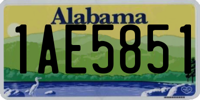 AL license plate 1AE5851