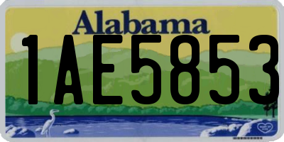 AL license plate 1AE5853
