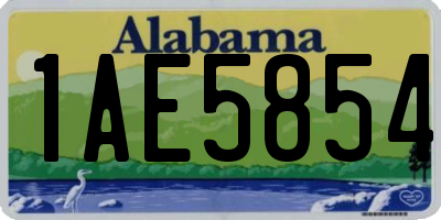 AL license plate 1AE5854