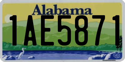 AL license plate 1AE5871