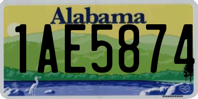 AL license plate 1AE5874
