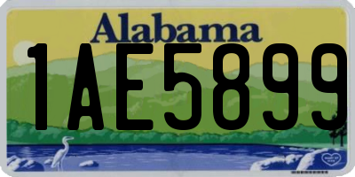 AL license plate 1AE5899