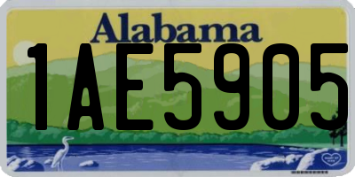 AL license plate 1AE5905