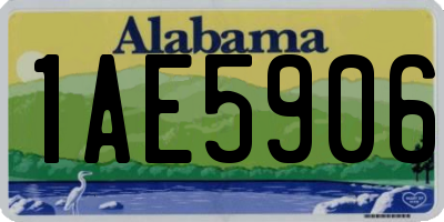 AL license plate 1AE5906