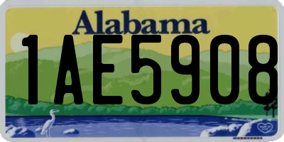 AL license plate 1AE5908