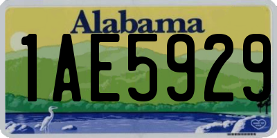 AL license plate 1AE5929