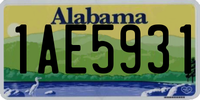 AL license plate 1AE5931