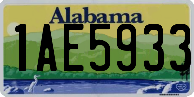 AL license plate 1AE5933