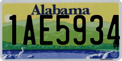 AL license plate 1AE5934