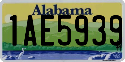 AL license plate 1AE5939