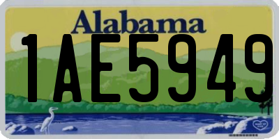 AL license plate 1AE5949