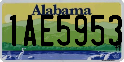 AL license plate 1AE5953