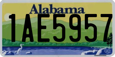 AL license plate 1AE5957