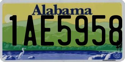 AL license plate 1AE5958