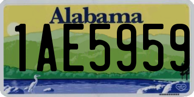 AL license plate 1AE5959