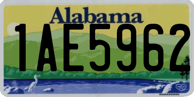 AL license plate 1AE5962