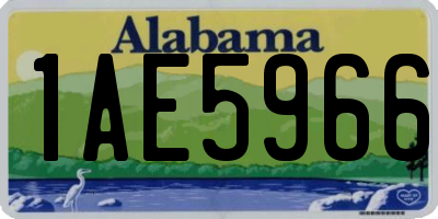 AL license plate 1AE5966