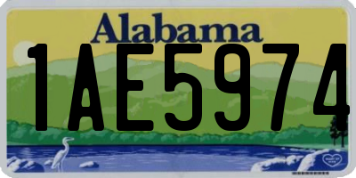 AL license plate 1AE5974