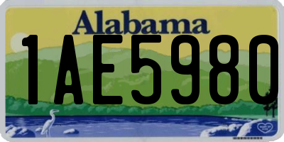AL license plate 1AE5980