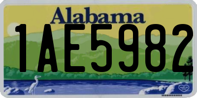 AL license plate 1AE5982