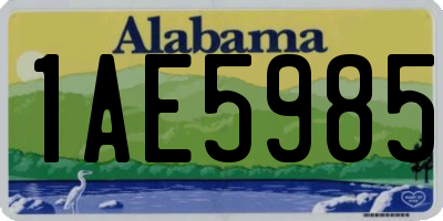 AL license plate 1AE5985
