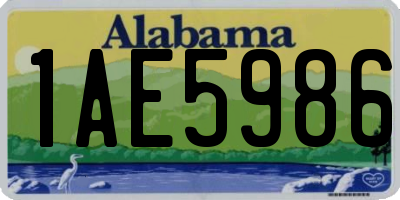 AL license plate 1AE5986