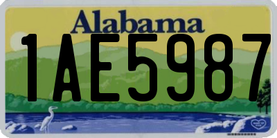 AL license plate 1AE5987