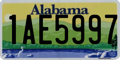 AL license plate 1AE5997