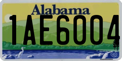AL license plate 1AE6004