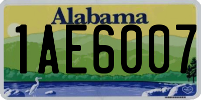 AL license plate 1AE6007