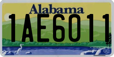 AL license plate 1AE6011
