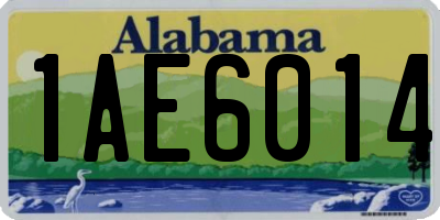 AL license plate 1AE6014