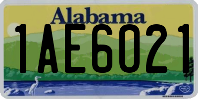 AL license plate 1AE6021